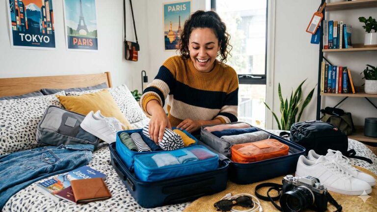 Travel bag packing